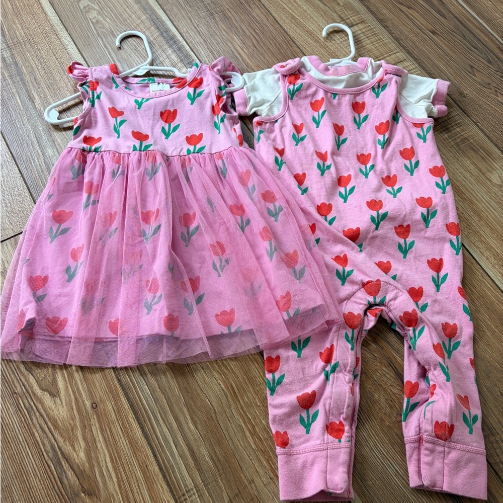 Hanna Andersson 7-Piece Bundle — Size 80 (18–24 months) dress romper hoodie